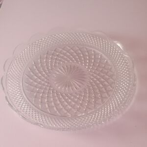 Elegant Clear Glass Serving Platter